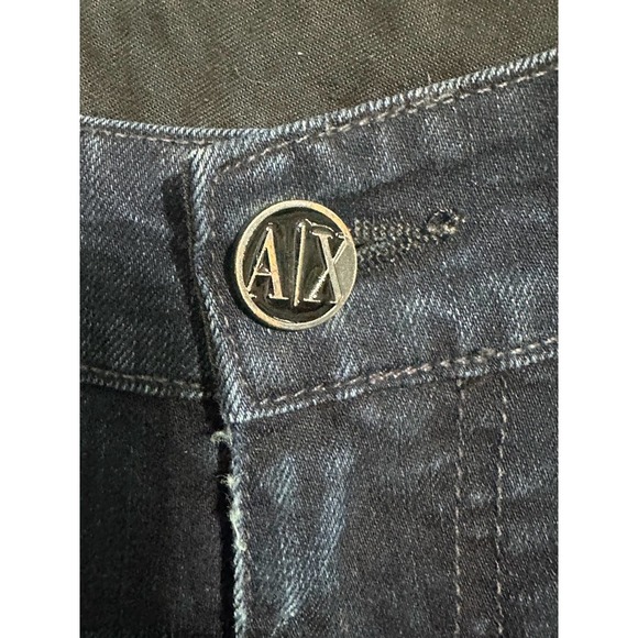 ARMANI EXCHANGE A/F BLUE-BLACK DISTRESSED STRE DESTROY DENIM BLUE JEANS SIZE 32 - Picture 3 of 8